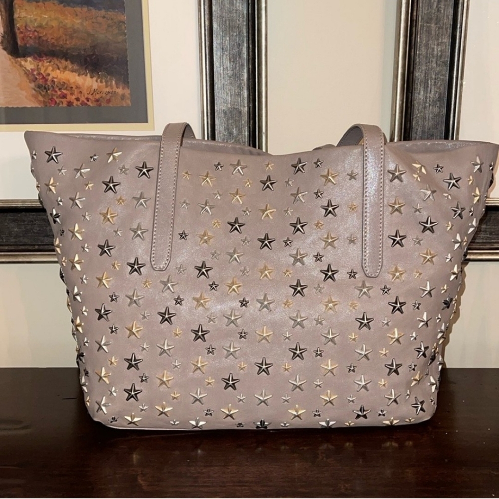 JIMMY CHOO Star-Studded Siver And Gold Metalic Bag
